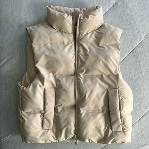 Zara Cream Puffer Vest
